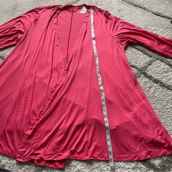 Lane Bryant cardigan open front lightweight pink 22 / 24 new - Picture 5 of 7